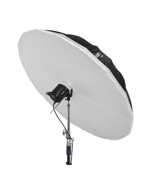 GlareOne Orb 150 Silver - srebrny parasol z dyfuzorem