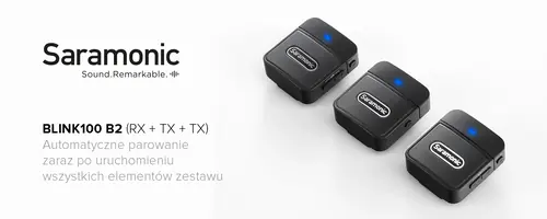 Zestaw do bezprzewodowej transmisji dźwięku Saramonic Blink100 B2 (RX + TX + TX)