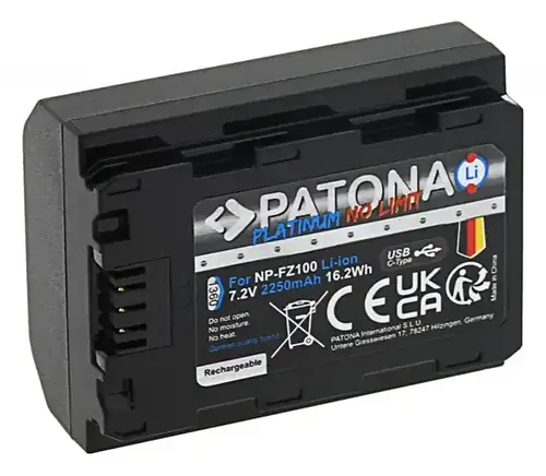 Akumulator Patona NP-FZ100 z ładowaniem USB-C (Sony)