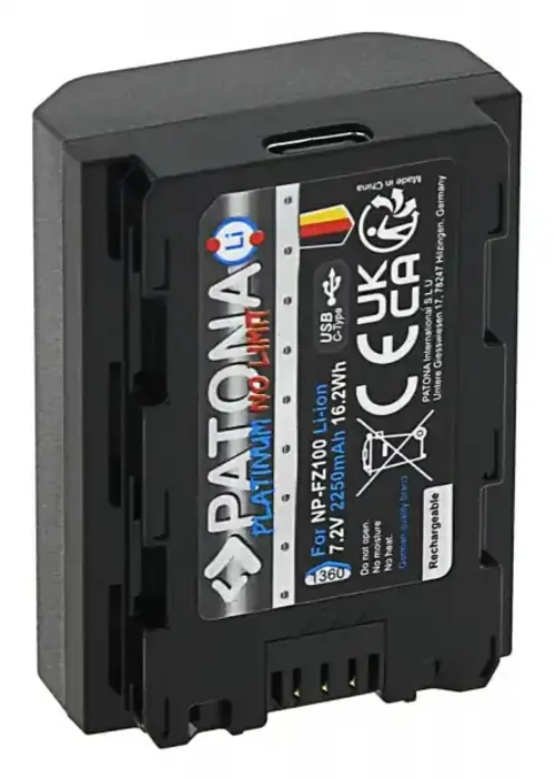 Akumulator Patona NP-FZ100 z ładowaniem USB-C (Sony)