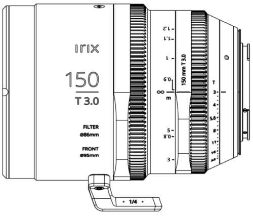 Irix Cine 150mm T3.0 Tele Metric (Canon RF)