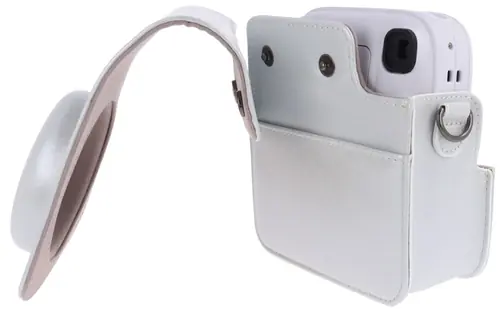 Pokrowiec na aparat Instax Mini 13 i Mini 12 Glitter White