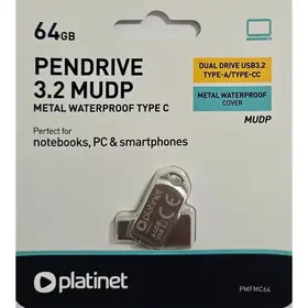 PENDRIVE 64GB PLATINET USB 3.2 /PMFMC64