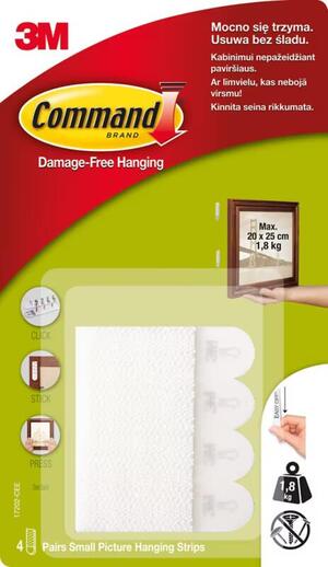 RZEPY COMMAND DO WIESZ OBRAZOW SMALL 4KPL