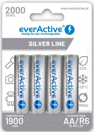 Aku. everActive NiMH AA 2000 Silver Line