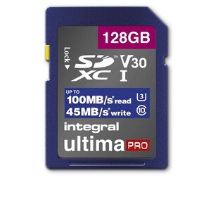 Karta INTEGRAL SDXC 128GB V30 UHS-I U3 High Speed/100Mb/s