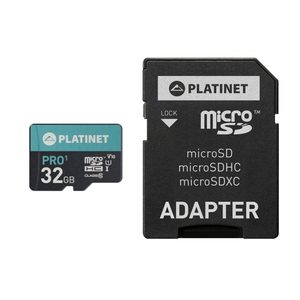 KARTA MICRO Platinet SDHC32GB 70MB/U1/class10+adapter