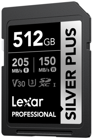 KARTA LEXAR PRO SILVER PLUS SDXC512G 1066X UHS-I/U3/A2/4K R205/W150 (V30) [FOCUS]
