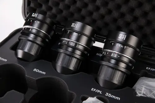 Zestaw obiektywów Venus Optics Laowa Nanomorph 27mm, 35mm, 50mm S35 Blue do Arri PL / Canon EF
