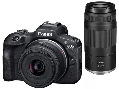 Canon EOS R100 z ob. RF-S 18-45mm f/4.5-6.3 IS STM + RF 75-300mm f/4-5.6