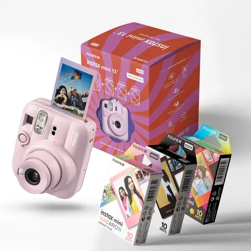 Fujifilm Instax Mini 13 (Candy Pink) + 3 wkłady w zestawie