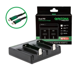 Ładowarka PATONA Dual PowerDelivery LCD 18650