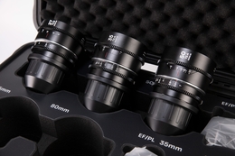 Zestaw obiektywów Venus Optics Laowa Nanomorph 27 mm, 35 mm, 50 mm S35 Blue do Arri PL / Canon EF