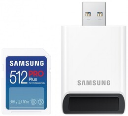 KARTA SAMSUNG Full SD z czytnikiem SDXC PRO Plus 512GB