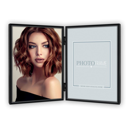 Ramka ITALIA SILVIA 2x 10x15 - Czarny, 10x15, 10x15 pionowa
