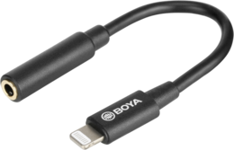 Kabel 20cm gniazdo TRS 3,5mm<>USB-C  Boya BY-K3
