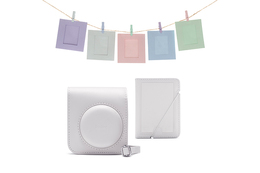 Zestaw akcesoriów Instax Mini 12 - Biały Pokrowiec + Album + klamerki do zdjęć