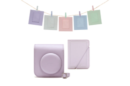 Zestaw akcesoriów Instax Mini 12 - Fioletowy Pokrowiec + Album + klamerki do zdjęć
