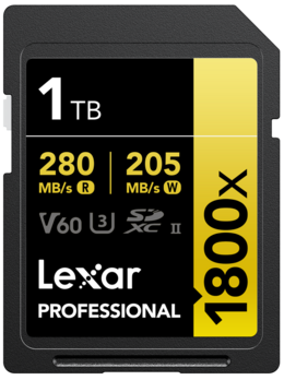 Karta Lexar Pro 1800X SDXC 1TB UHS-II U3 (V60) R280/W205