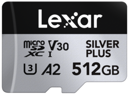 Karta Lexar PRO Silver Plus micro SDXC 512G 1066X UHS-I/U3/A2/4K R205/W150 (V30)