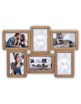 Ramka Italia Ajaccio (galeria 6 * 10x15) - Brązowy, 10x15, 10x15 x6