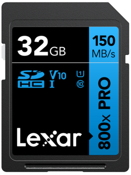 Karta Lexar Pro 800X SDHC 32GB UHS-I U1 (V10) R150