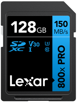 Karta Lexar Pro 800X SDXC 128GB UHS-I U3 (V30) R150/W45