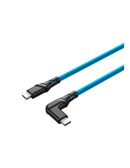 Kabel Mathorn MTC211 USB C-C kątowy 2m 20 Gbps 4K 100W ArcticBlue