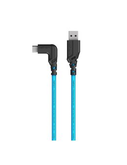 Kabel Mathorn MTC201 USB A-C kątowy  2m 10 Gbps 60W ArcticBlue