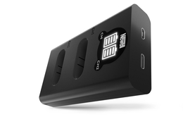 Zestaw ładowarka dwukanałowa Newell DL-USB-C i dwa akumulatory NP-BX1 do Sony.