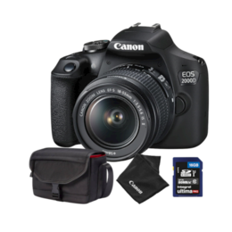 Canon EOS 2000D + 18-55mm IS II + torba SB130 + karta 16GB