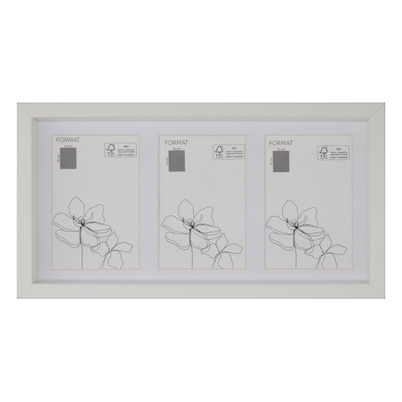 Ramka  3D Galeria 18x35 (3x 10x15) różne kolory - Biały, 10x15, 18x35
