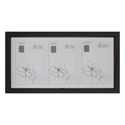 Ramka  3D Galeria 18x35 (3x 10x15) różne kolory - Czarny, 10x15, 18x35