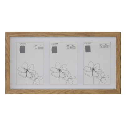 Ramka  3D Galeria 18x35 (3x 10x15) różne kolory - Dąb, 10x15, 18x35