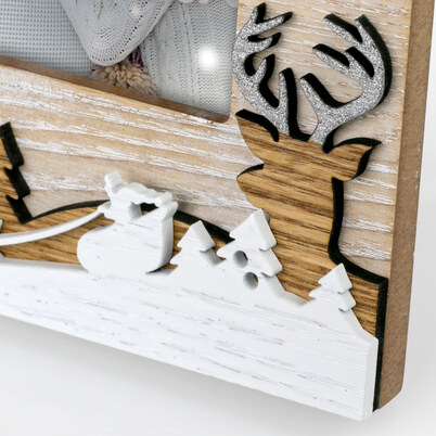 Ramka Italia Sven 10x15 - Drewno z białym, 10x15, 10x15