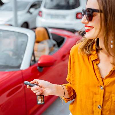 Brelok Italia Metalowy 3,5x4,5 - różne kolory - Czarny, 3,5x4,5, 3,5x4,5