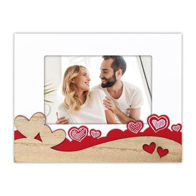 Ramka Italia Giulietta - różne kolory - Drewno z białym, 10x15, 10x15 pozioma