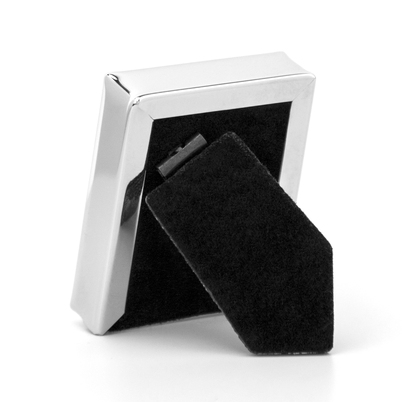 Ramka Italia Metalowa Mini 3,5x3,5 - Srebrny, 3,5x4,5, 3,5x4,5