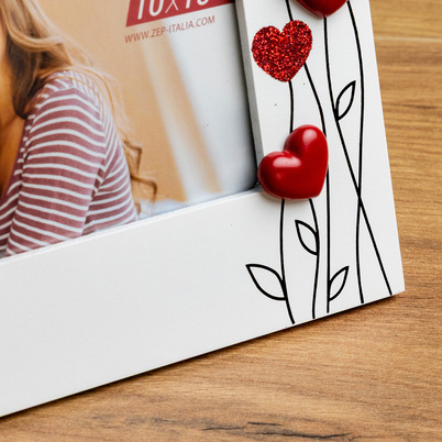 Ramka Italia Hilda  - Pion I Poziom - Biały, 10x15, 10x15 pozioma