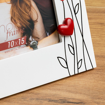 Ramka Italia Hilda  - Pion I Poziom - Biały, 10x15, 10x15 pionowa