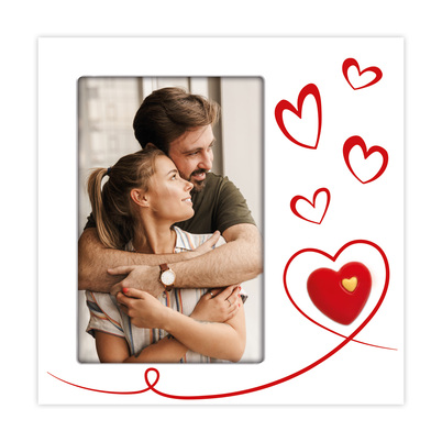 Ramka Italia Roberta - pion/poziom - Biały, 10x15, 10x15 pionowa