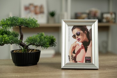 Ramka ITALIA 10x15 Majestic Srebrna (MJ46S) - srebrny