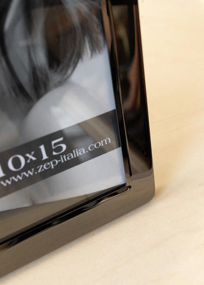 Ramka Italia Black Metal - różne formaty - Czarny, 15x20, 15x20