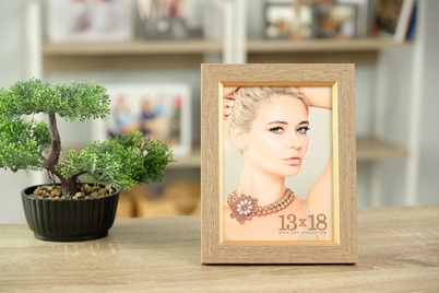 Ramka ITALIA 13x18 QUENTIN brązowa (ZRB57) - złoty