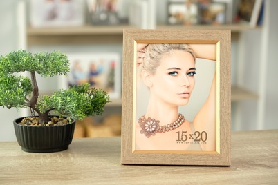 Ramka ITALIA 15x20 QUENTIN brązowa (ZRB68) - złoty