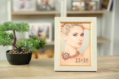 Ramka ITALIA 13x18 QUENTIN White (ZRW57) - złoty