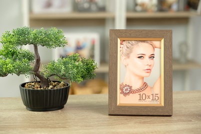 Ramka ITALIA 10x15 QUENTIN Dark Brown (ZRD46) - złoty