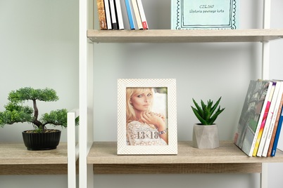 Ramka ITALIA 13X18 VERNE WHITE (NC57W) - kremowy