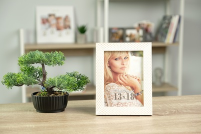 Ramka ITALIA 13X18 VERNE WHITE (NC57W) - kremowy