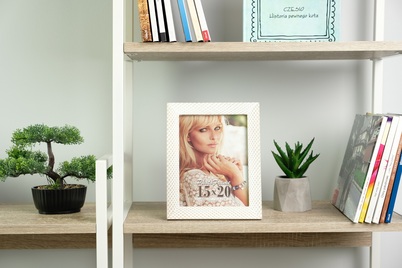 Ramka ITALIA 15x20 VERNE WHITE (NC68W) - kremowy